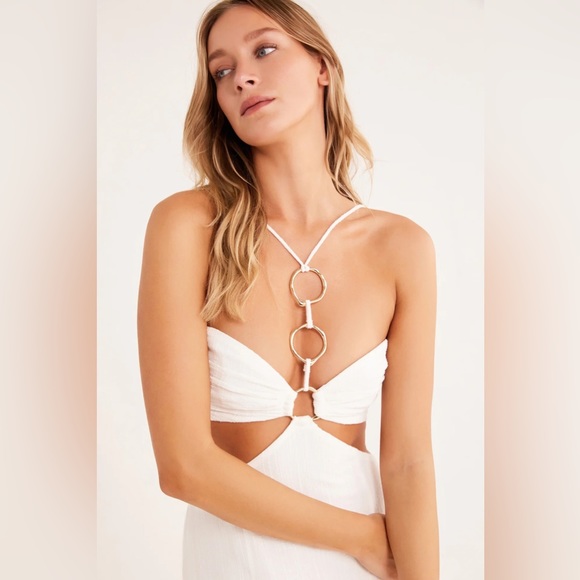🚨SOLD🚨 REVOLVE x RUMER $339 PLAYA MAXI Dress white - Picture 2 of 8